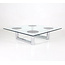 Fab Glass and Mirror 42" Square Clear 1/2" Inch Thick Tempered Flat Edge Polished Radius Corners Glass Table Top