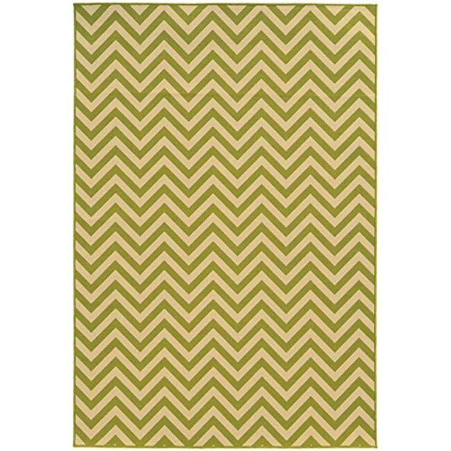 Oriental Weavers Riviera Area Rug, 7-Feet 10-Inch by 10-Feet 10-Inch, Green/Ivory