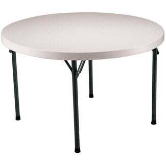Lifetime 22968 Commercial Folding Round Table, 46 Inch, Almond