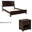 VOGU 3 pcs Bedroom Furniture Set with Full Platform Bed and 2 Night Stand, Wood Platform Bed and Night Stand Bedside Table, Classic Rich Brown (Rich Brown-Full), 78inch x 57inch x 50inch