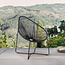 ARMEN LIVING LCACSIBL Acapulco Indoor Outdoor Steel Papasan Lounge Chair with Black Rope