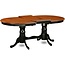9 Piece Kitchen table set with one Parfait dining table and 8 dining room chairs in a Black & Cherry Finish