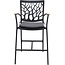 ARMEN LIVING LCPDBABL Portals Outdoor Patio Aluminum Barstool with Removable Cushions, 25" Counter Height, Black