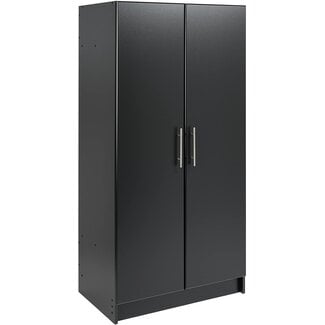 Prepac Elite 2 Door Wardrobe Cabinet, 32" W x 65" H x 20" D, Black
