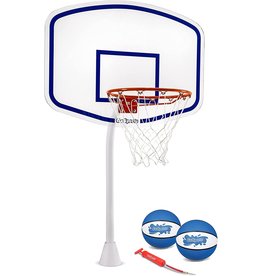 GoSports Deck-Mounted Splash Hoop Elite Inground Pool Basketball Game with Regulation Rim