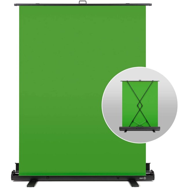 Elgato Green Screen - Collapsible Chroma Key Backdrop, Wrinkle-Resistant Fabric and Ultra-Quick Setup for background removal for Streaming, Video Conferencing, on Instagram, TikTok, Zoom, Teams, OBS