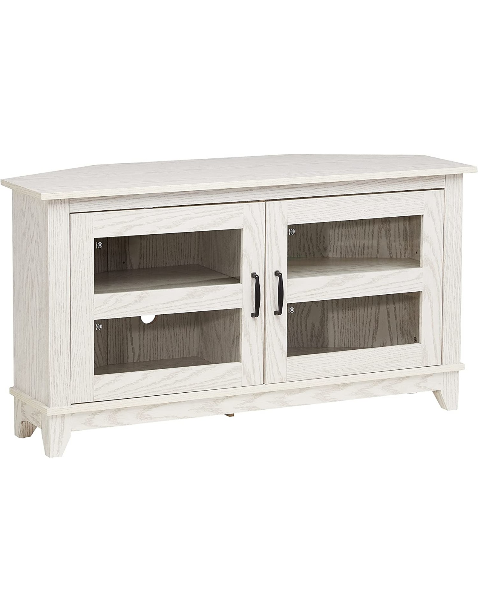 ROCKPOINT Modern Farmhouse 44inch Corner Universal TV Stand Living Room