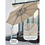 JEAREY 10ft All-Aluminum Deluxe Round 2 Tier Round Cantilever Patio Umbrellas  with Brand Crank & 6 Gears Lift System for Patio Lawn Pool Yard Deck Market, Beige