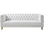 Meridian Furniture 651White-S Michelle Collection Modern | Contemporary Sofa with Deep Button Tufting, Nailhead Trim and Sturdy Gold Iron Legs, 90" W x 34" D x 30" H, White