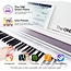 The ONE Smart Piano, Weighted 88-Key Digital Piano, Grand Graded Hammer-Action Keys Upright Piano-Classic White