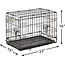 Midwest iCrate Double Door Folding Dog Crate, 22" L X 13" W X 16" H, X-Small, Black