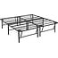 Basics Foldable Metal Platform Bed Frame with Tool Free Setup, 18 Inches High, King, Black