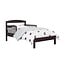 Baby Relax Jackson Kids Wood Toddler Bed with Safety Guardrails, Espresso