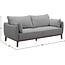 Stone & Beam Hillman Mid-Century Sofa Couch with Wood Base and Legs, 78"W, Fog Gray