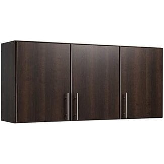 Prepac Elite 3 Door Wall Mounted Storage Cabinet, 54" W x 24" H x 12" D, Espresso