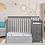 Dream On Me Jayden 4-in-1 Mini Convertible Crib And Changer in Storm Grey, Greenguard Gold Certified, Non-Toxic Finish, New Zealand Pinewood, 1" Mattress Pad