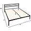 Amazon Basics Modern Metal Platform Bed Frame with Headboard - 14 Inch Leg Height, Full Size, Black