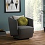 Amazon Brand Rivet Coen Modern Upholstered Accent Swivel Chair, 30"W, Polyester, Charcoal