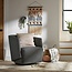 Amazon Brand Rivet Coen Modern Upholstered Accent Swivel Chair, 30"W, Polyester, Charcoal