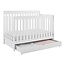Delta Children Mercer 6-in-1 Convertible Crib with Storage Trundle, Greenguard Gold Certified, Bianca White