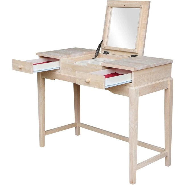 Unfinished vanity table deals