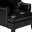 Christopher Knight Home Canterbury High Back Wing Chair, Leather, Black