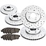 Beyond Your Thoughts Replacement FrontÃ¯Â¼â€ Rear Brake Kits Compatible for 2005 2006 2007 2008 2009 2010 Honda Odyssey 4 Drilled Slotted Geomet Coating Brake Rotors & 8 Ceramic Pads (31368 & 31369)