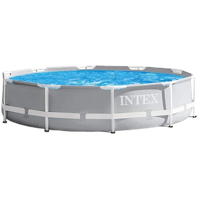 INTEX 26701EH 10 Foot x 30 Inch Prism Premium Frame Above Ground Pool | Cartridge Filter Pump Included