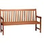 Amazonia Milano 5-Feet Patio Bench | Eucalyptus Wood | Ideal for Outdoors and Indoors, Light Brown