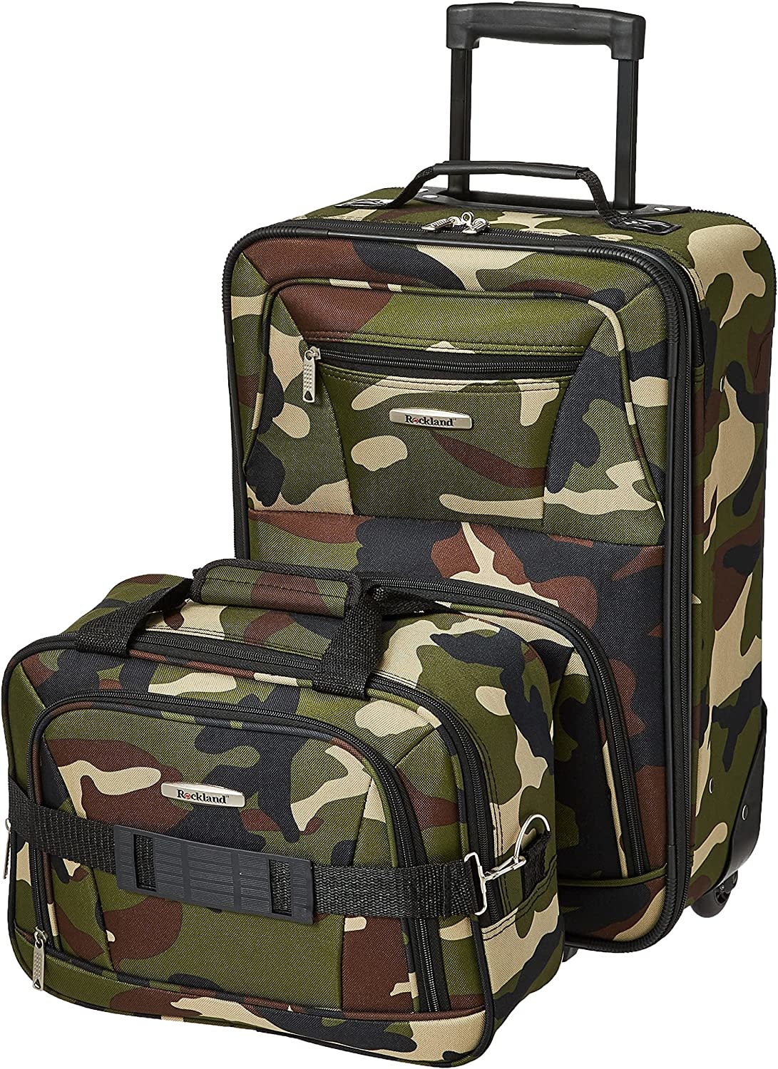 Rockland Fashion Softside Upright Luggage Set,Expandable, Wheel, Telescopic  Handle, Camouflage, 2-Piece - Amazing Bargains USA - Buffalo, NY