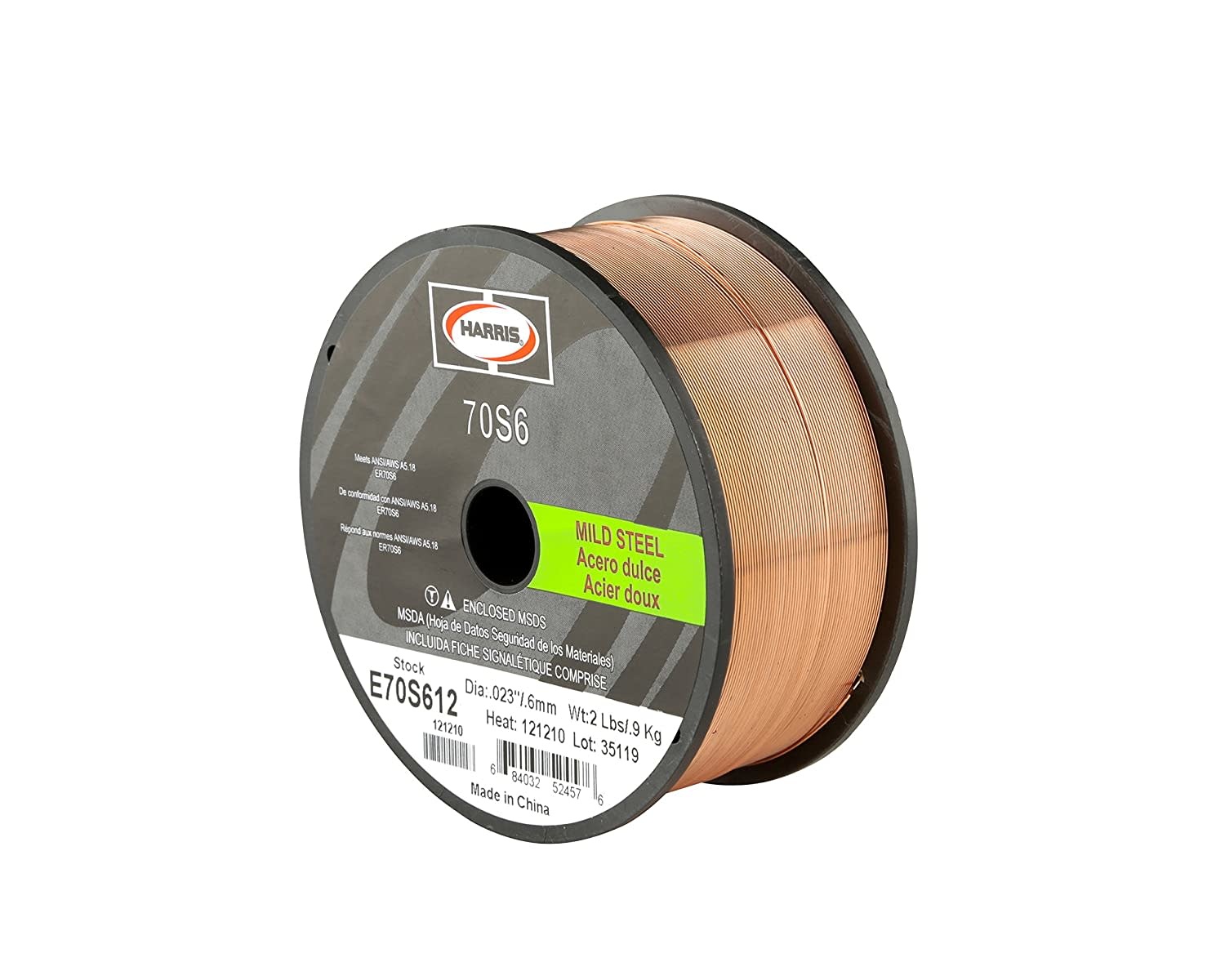 Harris E70S6F8 ER70S 6 MS Spool with Welding Wire 0.035 lb. x 33