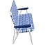 Rio Brands 16" Extended Height Folding Double Wide Web Loveseat Lawn Chair, Blue/White