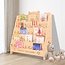 PETKABOO 5 Tier Kid Book Shelves,Wood Kids Stand Bookcase, Cartoon Cubbies Reading Book Stand for Kids, Toy Storage Organizer for Kids Bedroom Toy Room - Gift