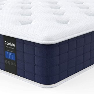 Full Mattress, Coolvie 10 Inch Hybrid Mattress Full Size, Individual Pocket Springs with Memory Foam, Bed in in a Box, Cooler Sleep with Pressure Relief and Support