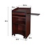 OEF Furnishings Mobile Floor Lectern with Side Shelf And Keyboard Tray, Mahogany