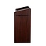 OEF Furnishings Mobile Floor Lectern with Side Shelf And Keyboard Tray, Mahogany