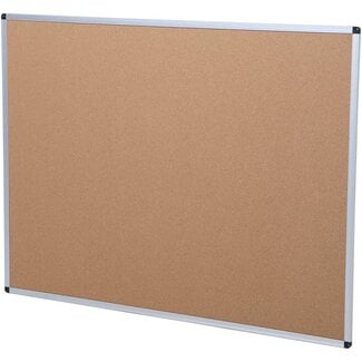 VIZ-PRO Cork Notice Board, 8' x 4', Silver Aluminium Frame