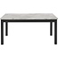 New Classic FURNITURE Celeste Dining Table for 6 with Heat Resistant Faux Marble, 64-Inch, Black Base with White & Gray top