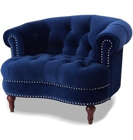 Jennifer Taylor La Rosa Tufted Accent Chair, Large, Estate Blue