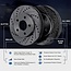 PowerSport Front Rear Brakes and Rotors Kit |Front Rear Brake Pads| Brake Rotors and Pads| Ceramic Brake Pads and Rotors |fits 2014-2016 Mazda 3, 2014-2016 Mazda 3 Sport