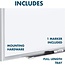 Quartet Magnetic Porcelain Whiteboard, 5' x 3' White Board, Premium, Duramax, Silver Aluminum Frame (2545)
