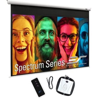 Elite Screens Spectrum Electric Motorized Projector Screen with Multi Aspect Ratio Function Max Size 120-inch Diag 4:3 + 110-inch Diag 16:9, Home Theater 8K/4K Ultra HD Ready Projection, ELECTRIC120V