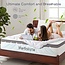 Martisiluna Queen Mattress, 10.5 Inch Memory Foam Hybrid Queen Mattress in a Box, with Antistatic Silver Fiber Fabric, Double Edge Support & Pressure Relief, CertiPUR-US Certified