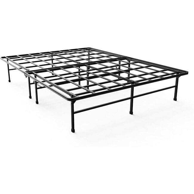   Basics Smart Box Spring Bed Base, 5 Inch Mattress  Foundation, Tool-Free Easy Assembly, Twin, White : Home & Kitchen