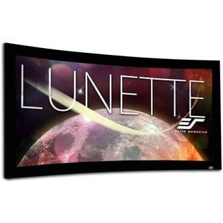 Elite Screens Lunette Series, 96-inch Diagonal 2.35:1, Sound Transparent Perforated Weave Curved Home Theater Fixed Frame Projector Screen, CURVE235-96A1080P3