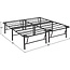 Amazon Basics Foldable Metal Platform Bed Frame with Tool Free Setup, 18 Inches High, King, Black