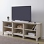 ROCKPOINT 70inch TV Stand Storage Media Console Entertainment Center,White