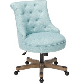 Linon Sinclair Office Chair with Wood Base - Color:Color,Size:Size Size/Color