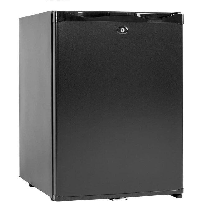 Smad Mini Fridge with Lock Compact Refrigerator for Dorm Office Bedroom No  Noise,12V/110V,1.0 Cubic Feet, Black