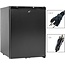 Smad Mini Fridge with Lock Compact Refrigerator for Bedroom Dorm Office No Noise,12V/110V,1.0 Cubic Feet, Black